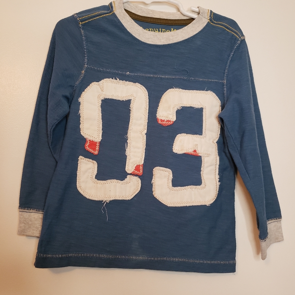 OshKosh B'gosh Blue Long Sleeve Tee with White '03' Appliqué